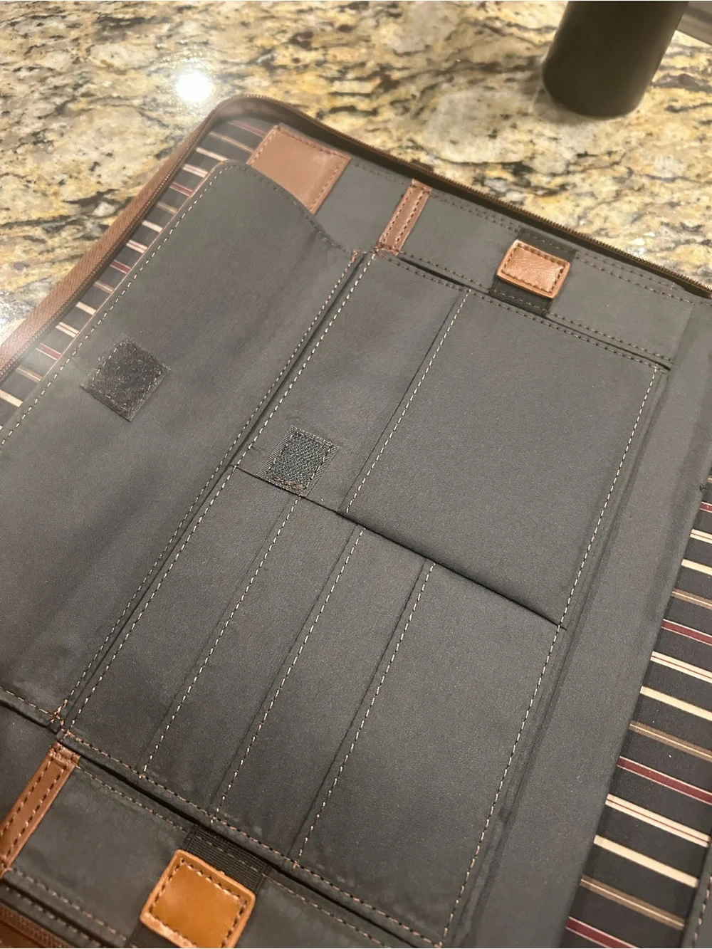 Cutter & Buck® Legacy BitCo Insurance Zippered Business Leather Padfolio